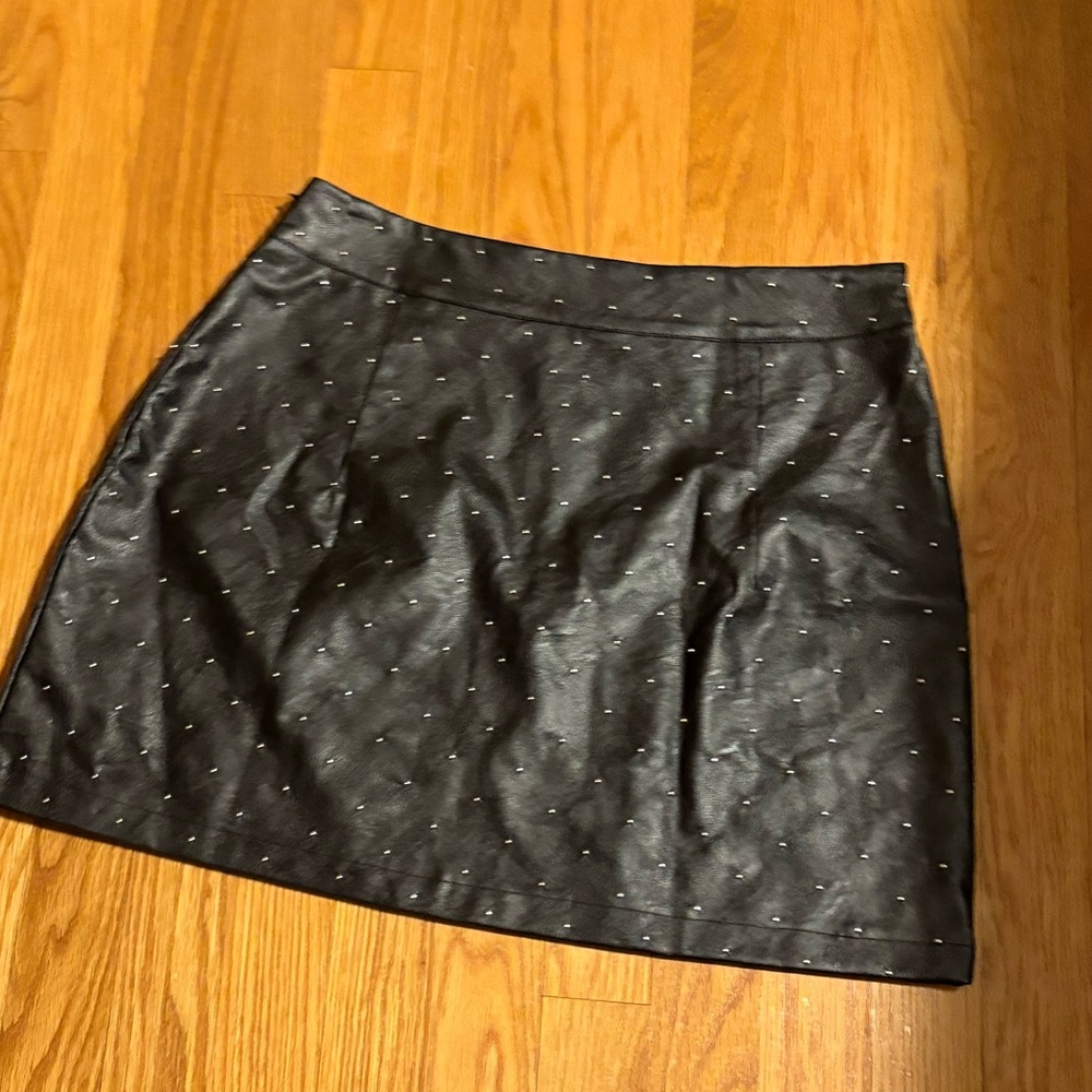 Altar'd State Black Studded Mini Skirt